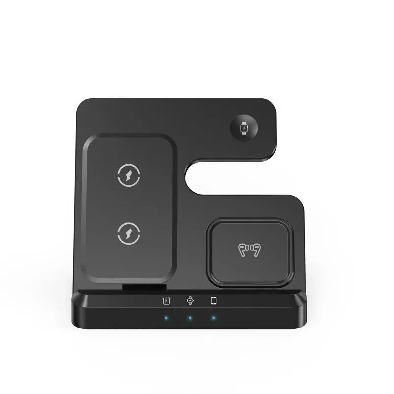 3-in-1 Foldable Wireless Charging Station – Fast Desktop Charger for iPhone 16–12, Apple Watch 10–6, and AirPods 3/2
