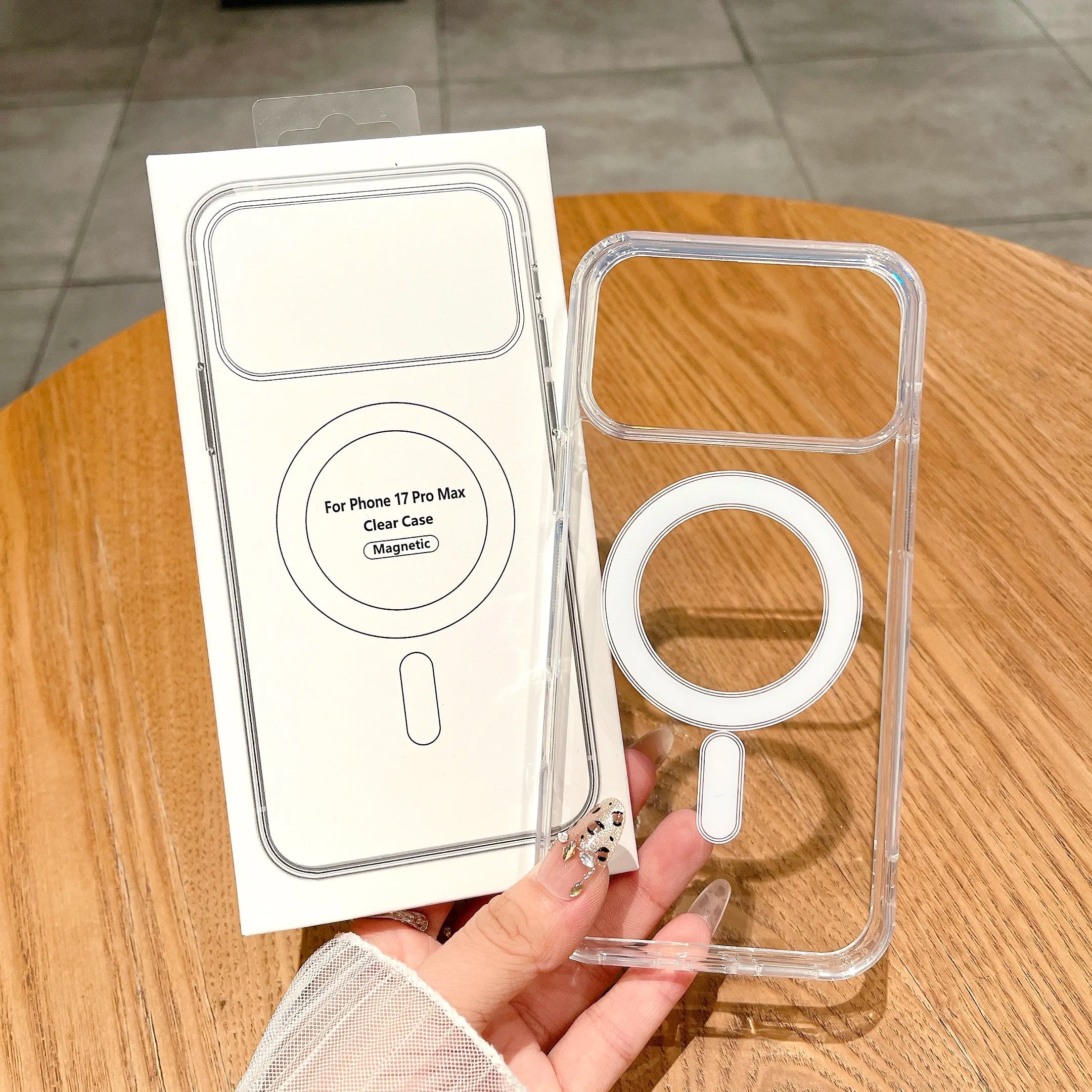 Original MagSafe Magnetic Wireless Charging Case for iPhone 11/12/13/14/15/16/17 Pro Max, Plus, Mini & Air – Clear Back Cover