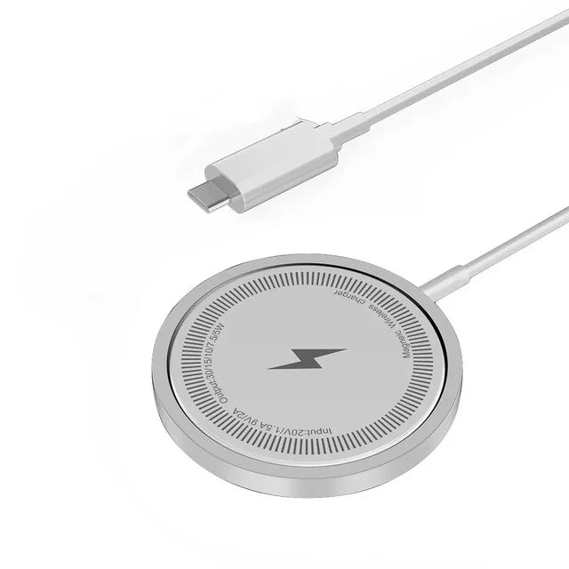 Magnetic Wireless Charger Stand – Fast Charging Pad for iPhone 16–12 Pro Max & AirPods with USB-A/PD Dock Station