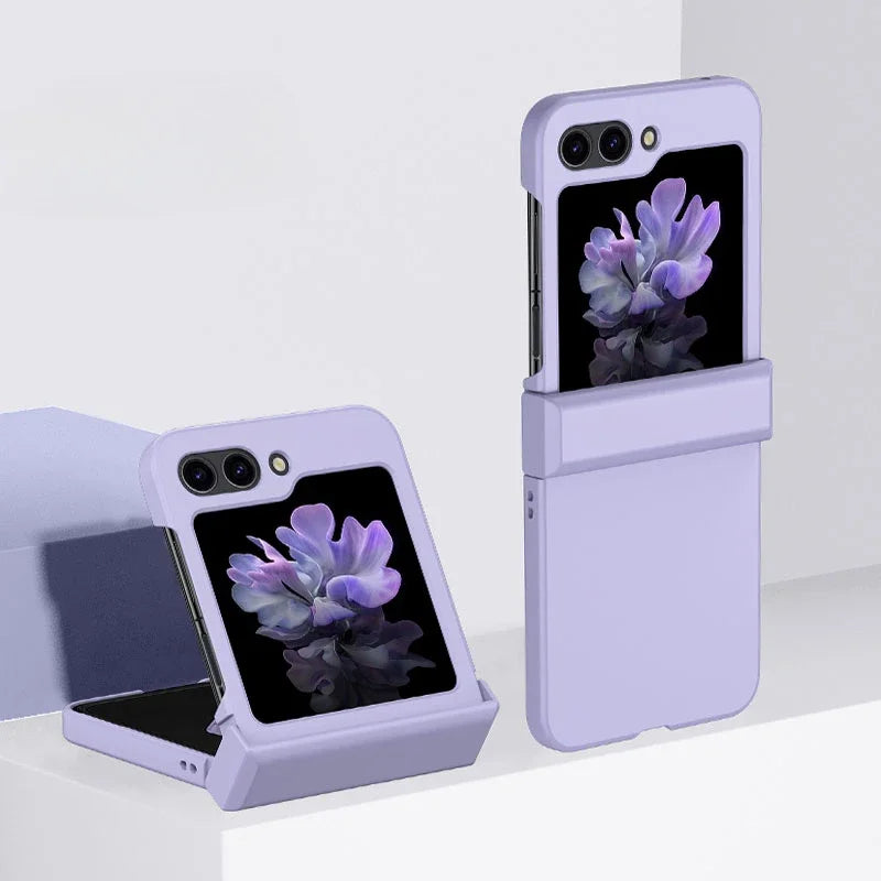Skin Feel Hard Shell Case Samsung Galaxy Z Flip 7/6/5/4/3 – Shockproof with Hinge Protection