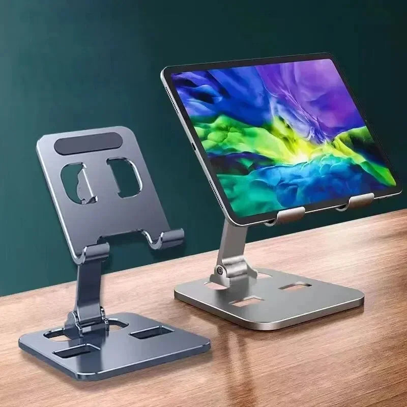 Universal Aluminum Alloy Adjustable Tablet & Phone Stand – Foldable Desktop Holder for iPad & Mobile Devices