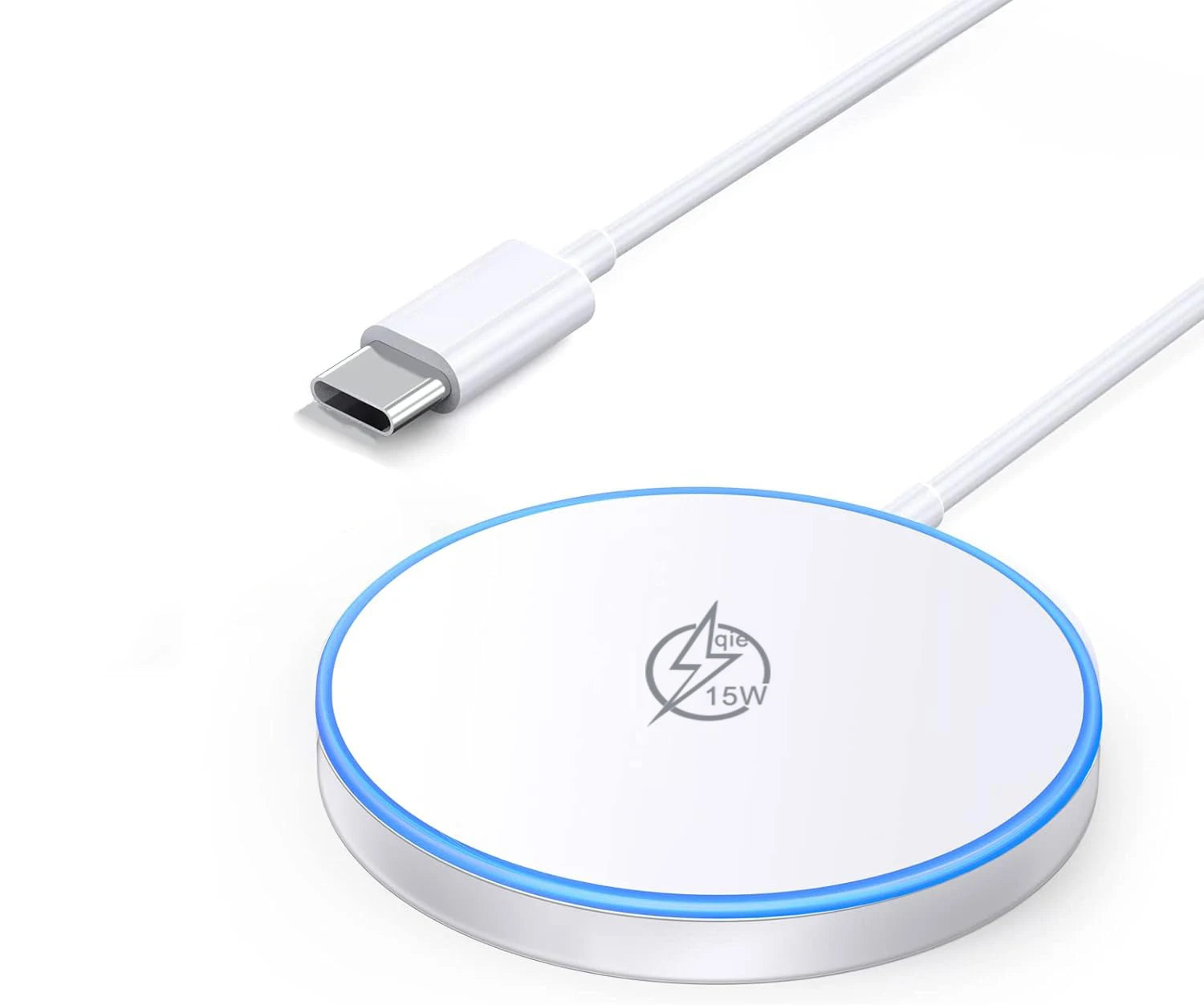 MagSafe Wireless Charger for iPhone 16/15/14/13/12/11/X/XS/XR/Plus – Fast Charging Pad with USB-C to Lightning Cable