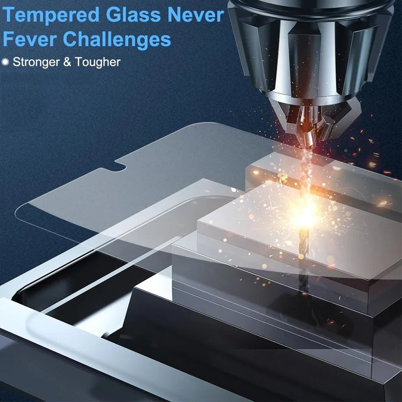 2Pcs Tempered Glass Screen Protector Samsung S21/S22/S23/S24/S25 Ultra, A55, A54, A35, S23 FE