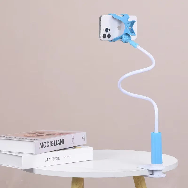 100cm Flexible Long Arm Phone Holder – 360° Clamp Mount for Bed, Desk & Car Headrest (Fits 3.5"–6.7" Phones)