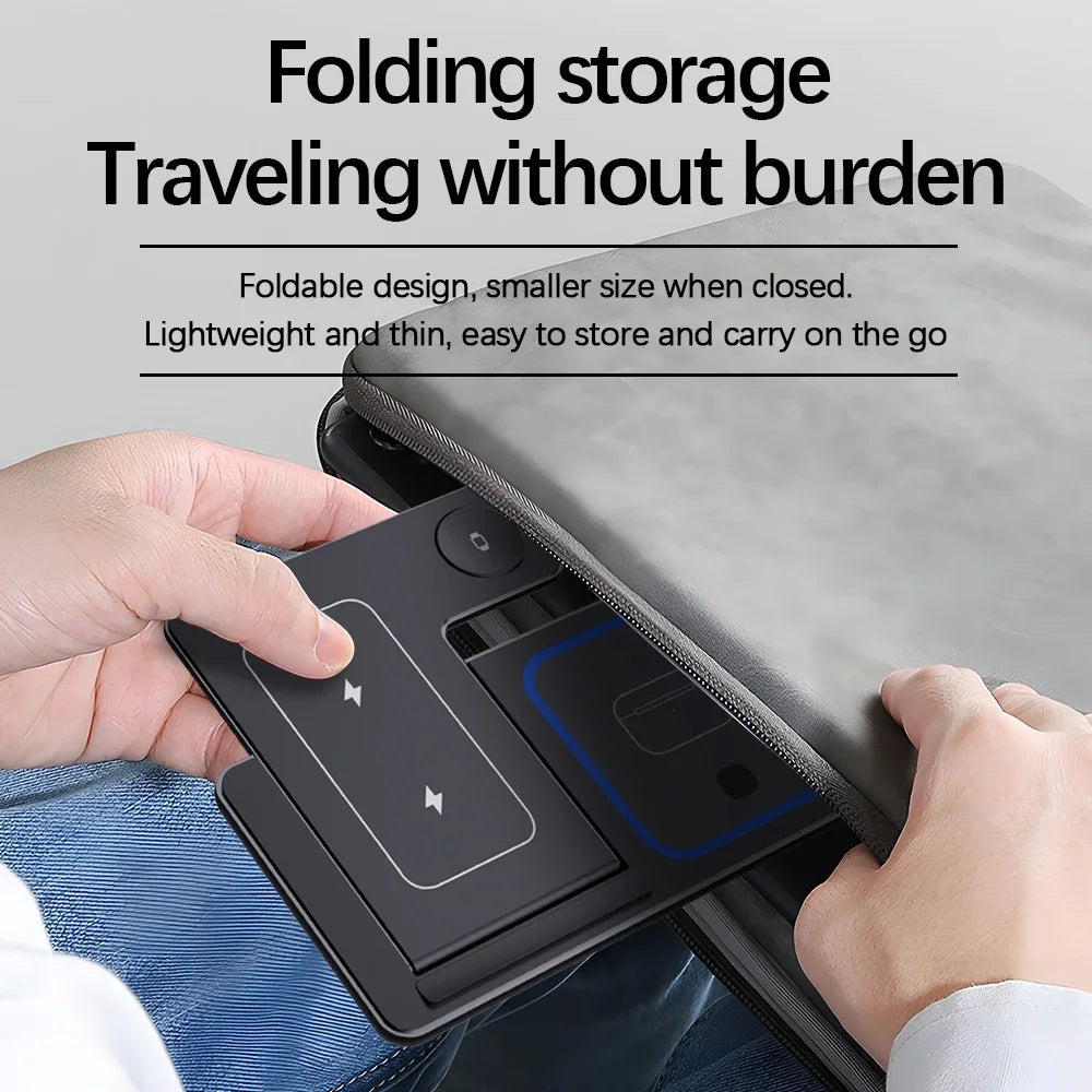 3-in-1 Foldable Wireless Charging Station – Fast Desktop Charger for iPhone 16–12, Apple Watch 10–6, and AirPods 3/2