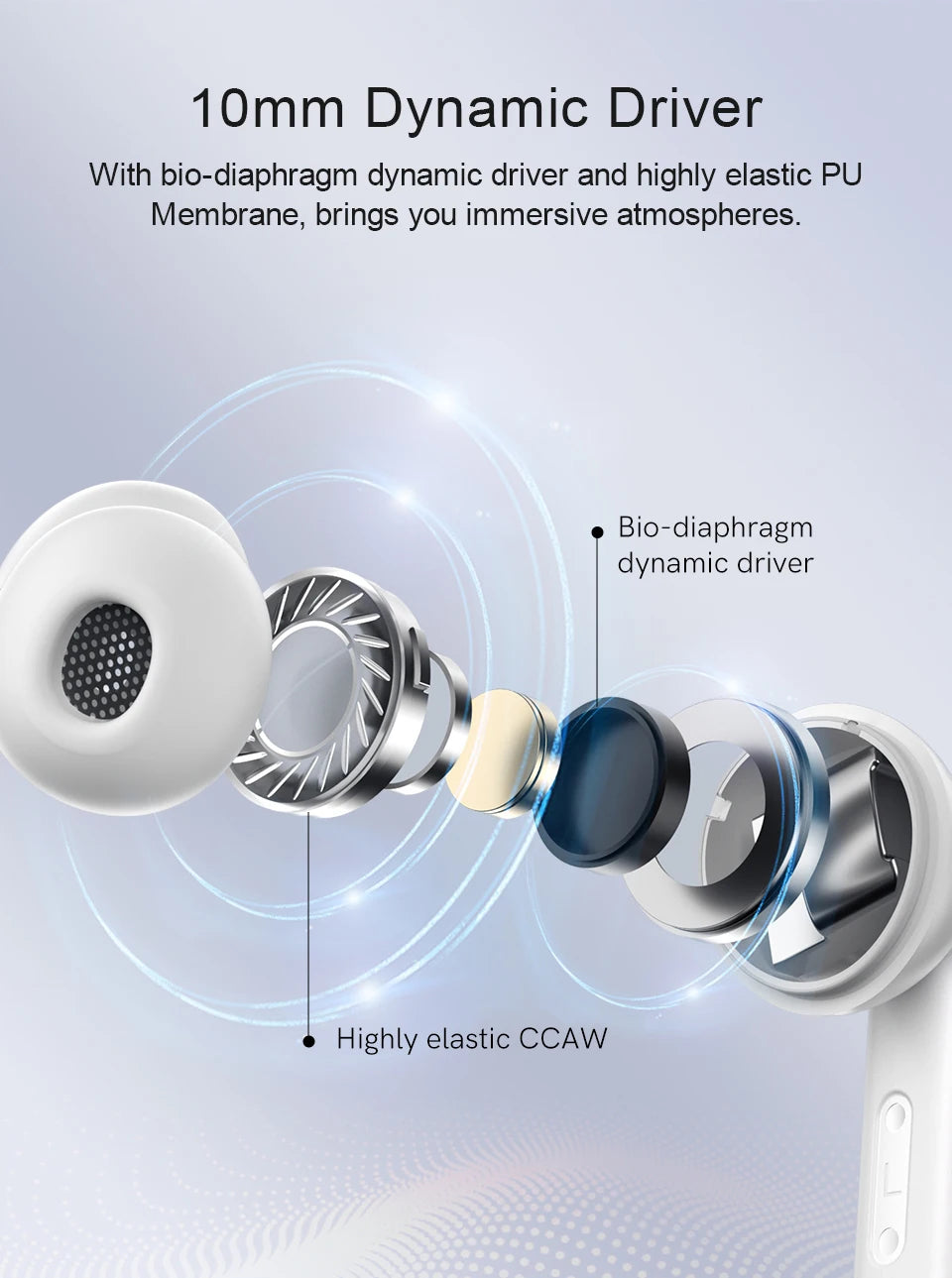 QCY T13 ANC Earbuds – Bluetooth 5.3, Fast Charge & Noise Cancellation