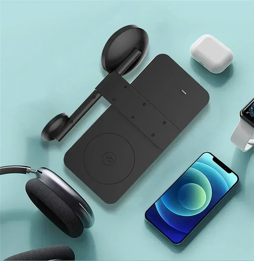 30W 3-in-1 Magnetic Wireless Charger Stand – Fast Charging Dock for iPhone 16–13, Apple Watch 8/7,
