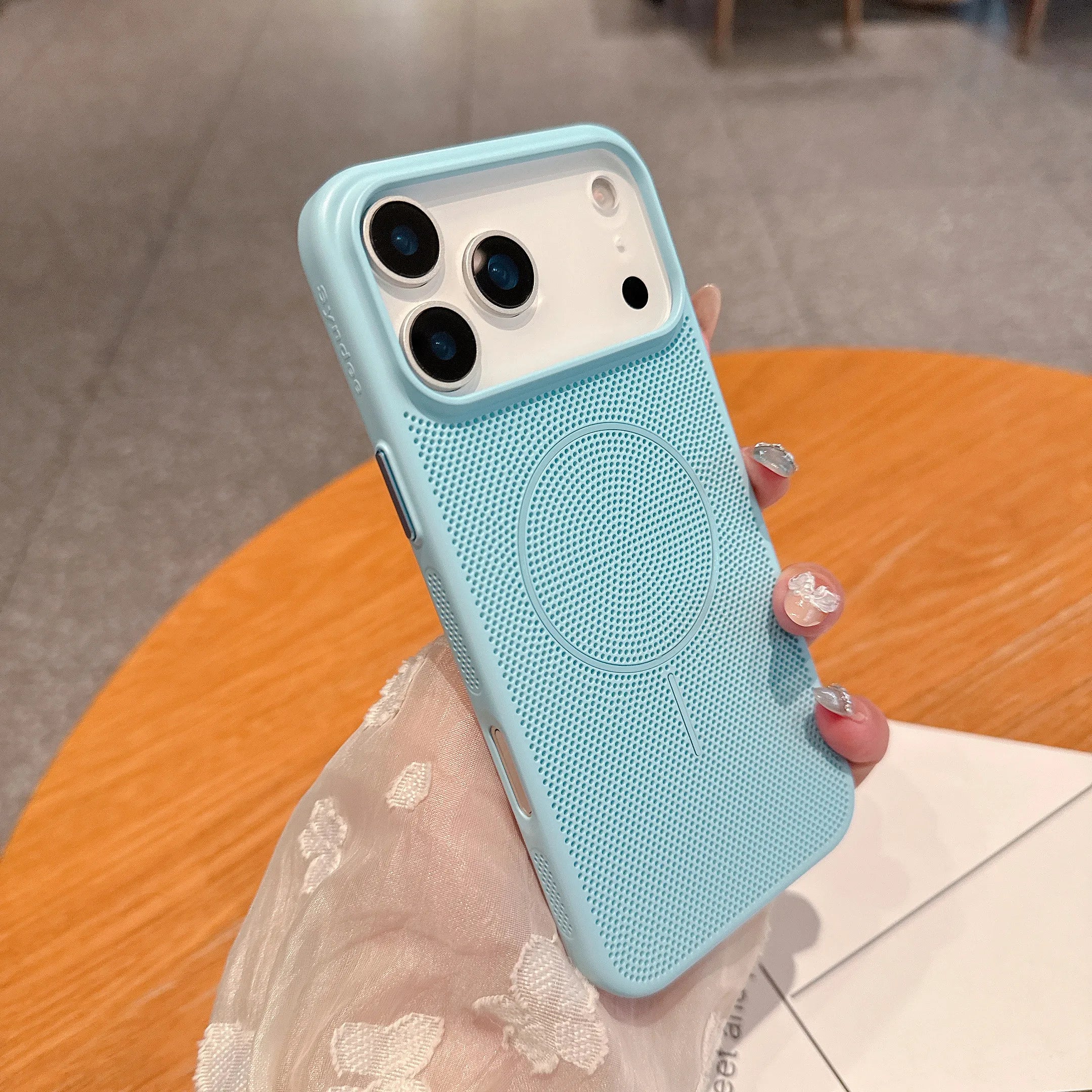 Cooling Heat Dissipation Mesh MagSafe Case for iPhone 17 / 16 / 15 Pro Max, Plus & Air – Wireless Charging Cover