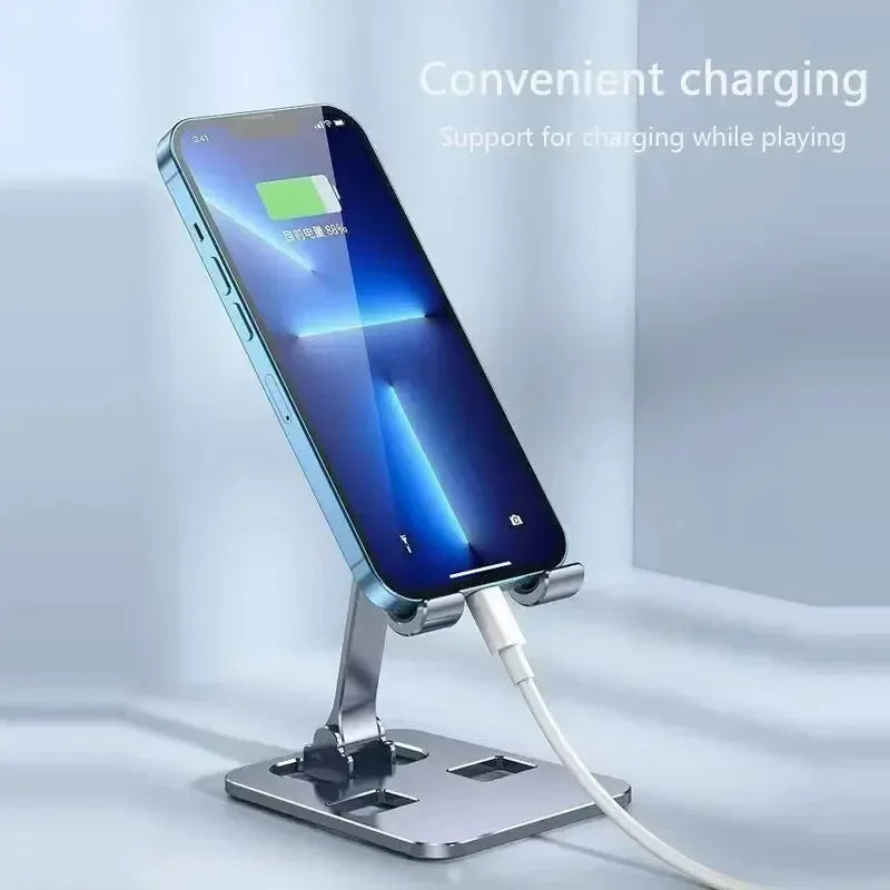 Universal Aluminum Alloy Adjustable Tablet & Phone Stand – Foldable Desktop Holder for iPad & Mobile Devices