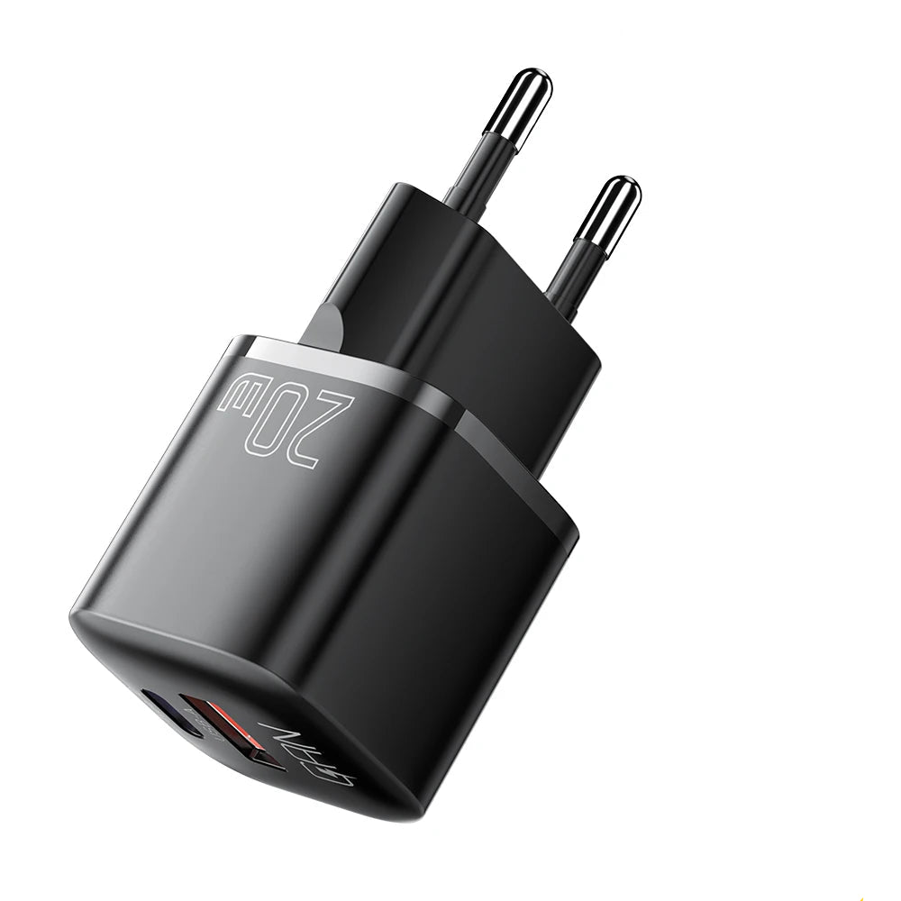 Essager 20W GaN USB-C Charger – PD & QC 3.0 Fast Charging Adapter for iPhone 14/13/12/11 Pro Max, iPad & More