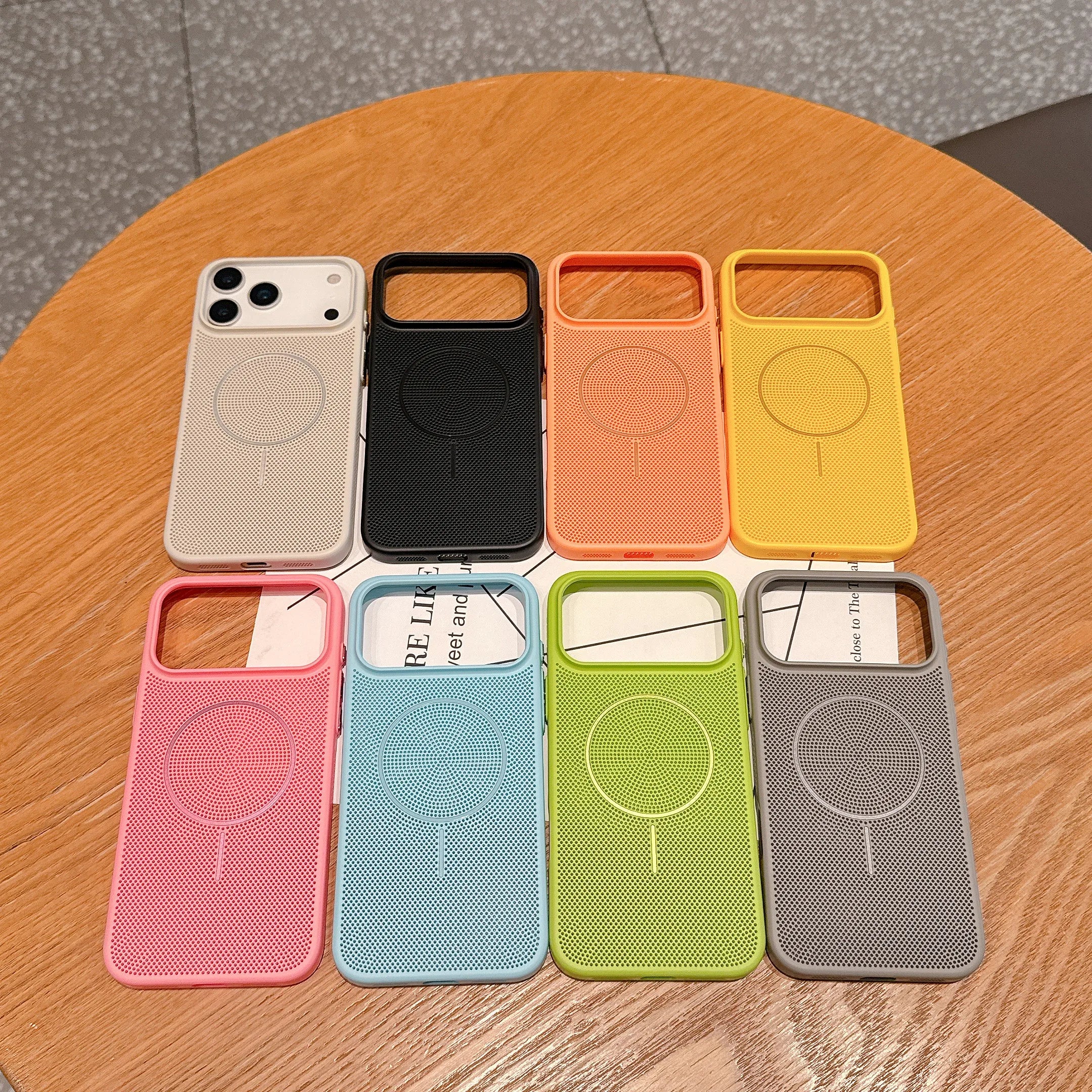 Cooling Heat Dissipation Mesh MagSafe Case for iPhone 17 / 16 / 15 Pro Max, Plus & Air – Wireless Charging Cover