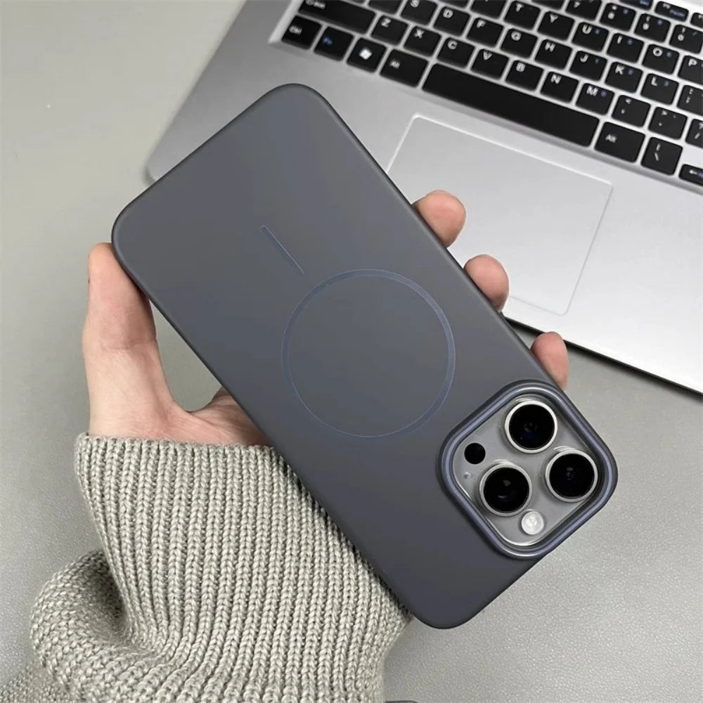 Ultrathin MagSafe Matte Case for iPhone 17 / 16 / 15 Pro & Pro Max / Air – Wireless Charging Compatible