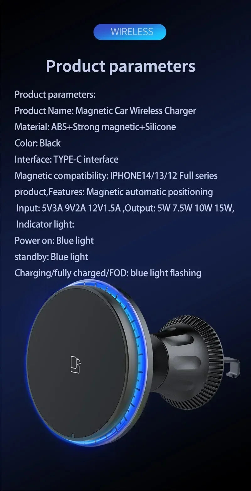 30W MagSafe Car Wireless Charger for iPhone