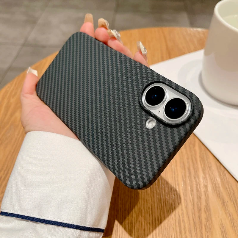 MagSafe Carbon Fiber Case iPhone 12–16 Pro Max