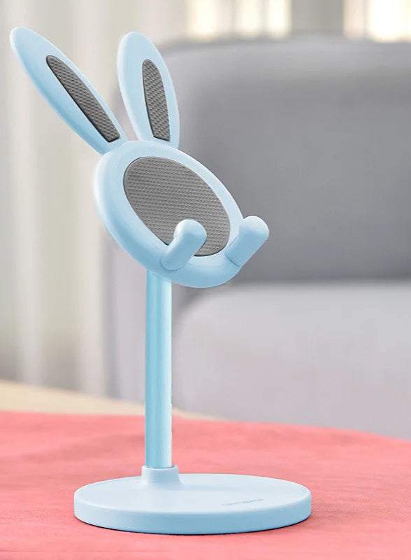 Cute Rabbit Adjustable Phone Stand – Liftable Desktop Holder & Phone Grip Accessory
