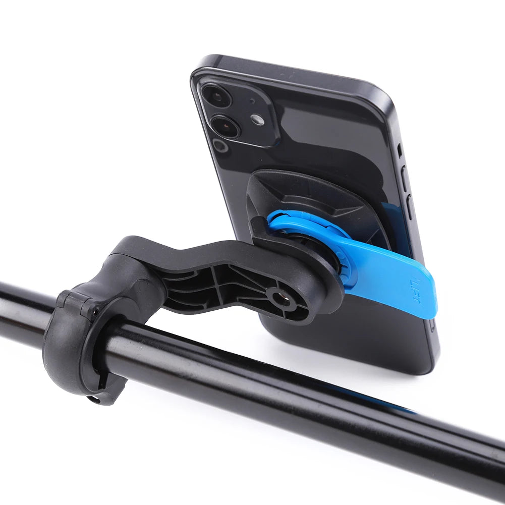 Motorcycle Phone Holder – Quad Lock Style with Shock Absorber & Vibration Damper for MTB & Road Bikes