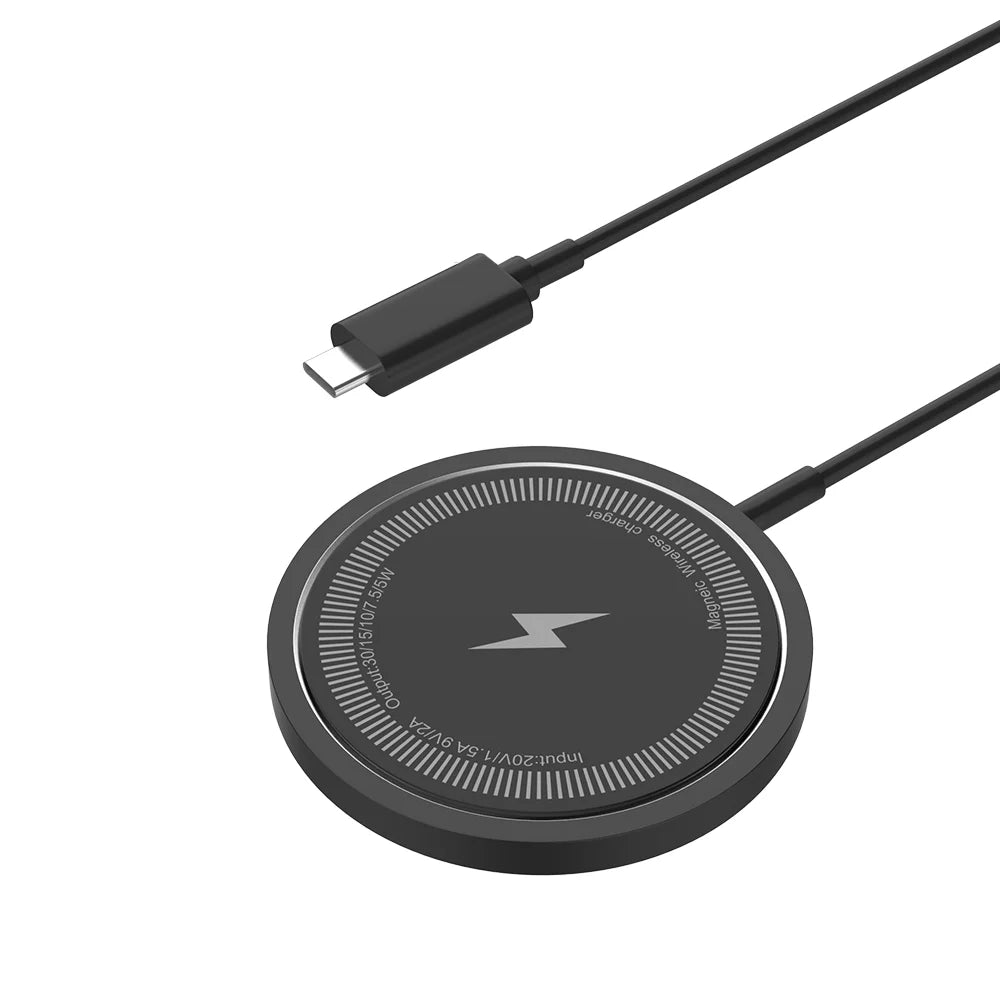 Magnetic Wireless Charger Stand – Fast Charging Pad for iPhone 16–12 Pro Max & AirPods with USB-A/PD Dock Station
