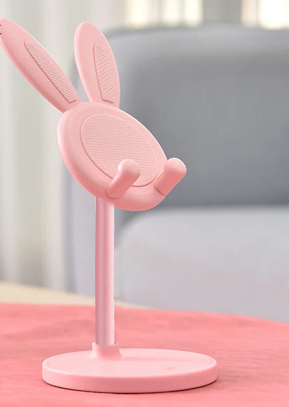 Cute Rabbit Adjustable Phone Stand – Liftable Desktop Holder & Phone Grip Accessory